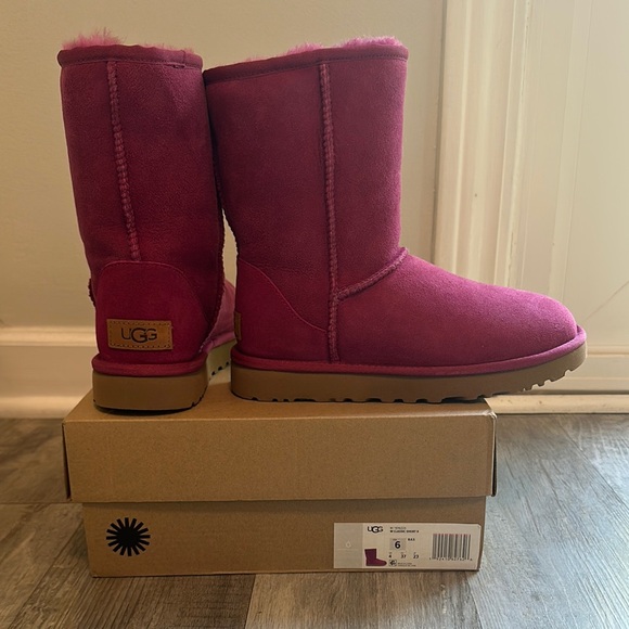 UGG Pink Classic Short II Boots - Picture 6 of 12
